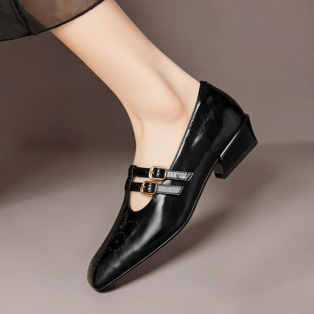 Marisol | Escarpin Mary Jane brogue à double bride