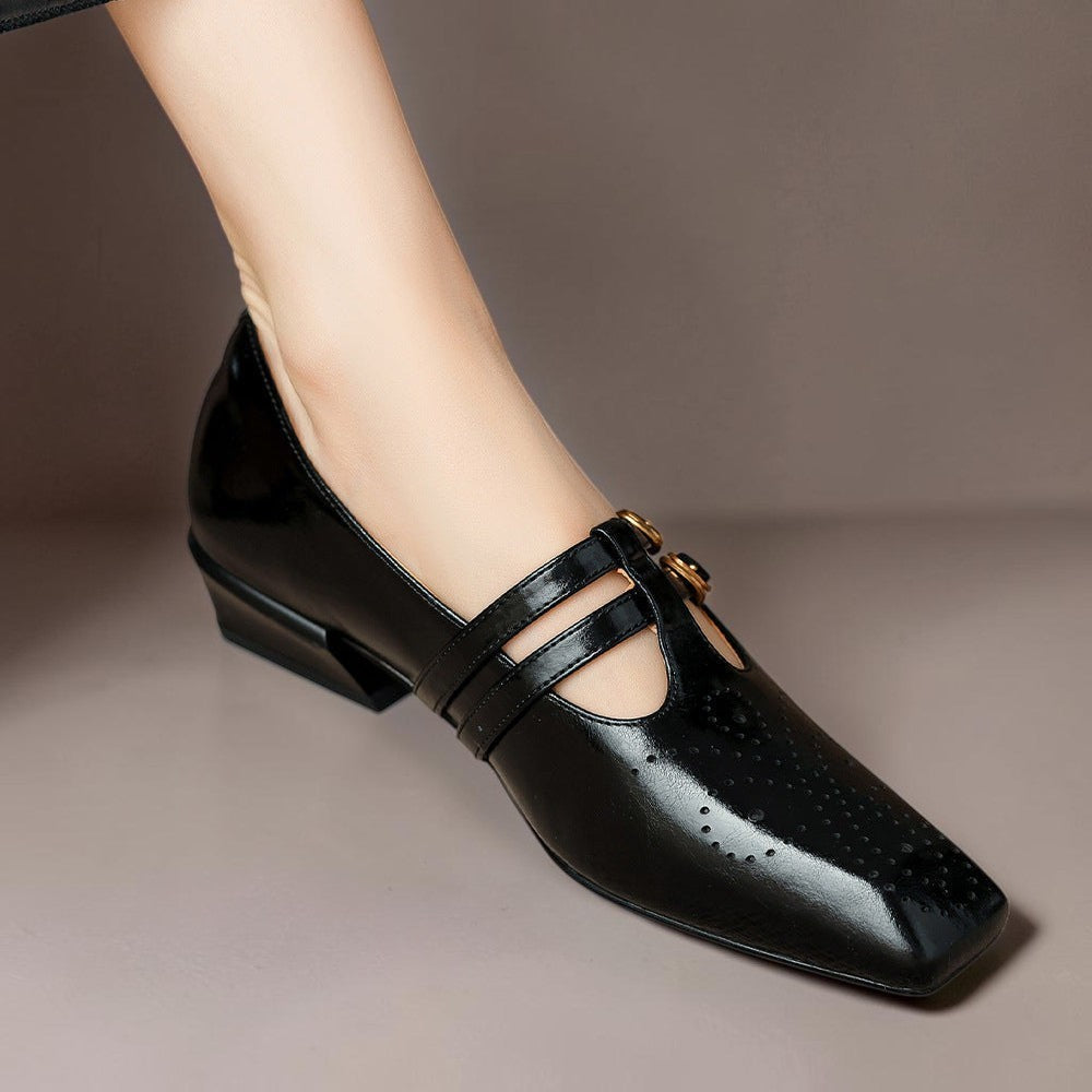 Marisol | Escarpin Mary Jane brogue à double bride