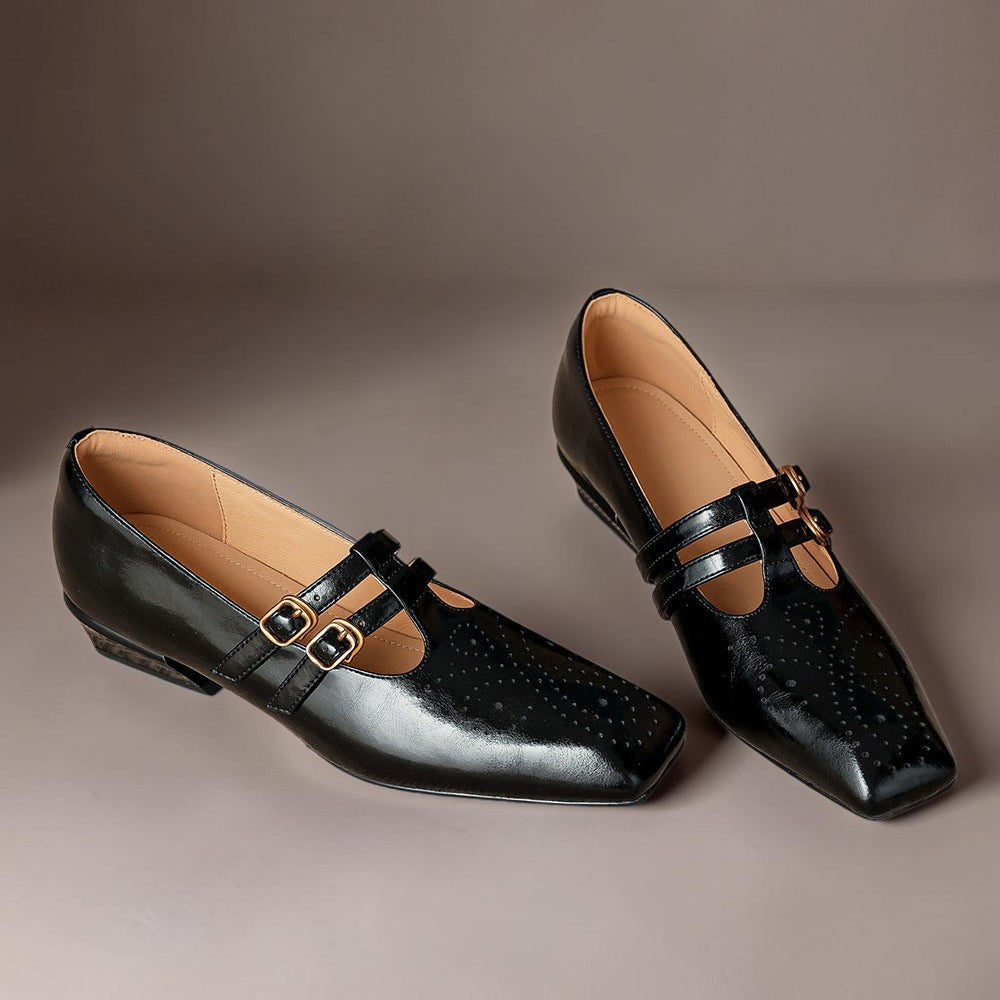 Marisol | Escarpin Mary Jane brogue à double bride