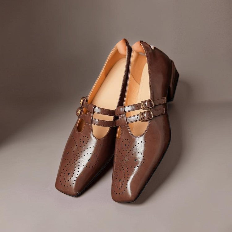 Marisol | Escarpin Mary Jane brogue à double bride