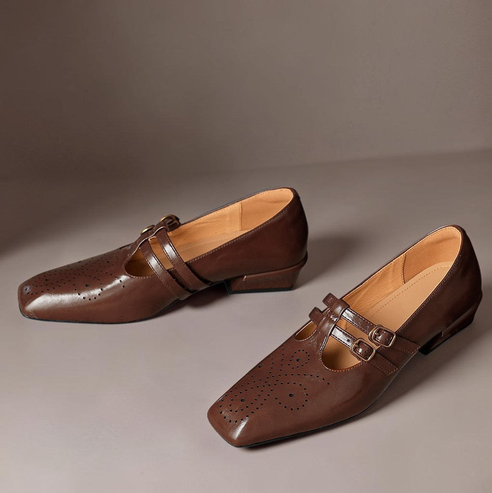 Marisol | Escarpin Mary Jane brogue à double bride