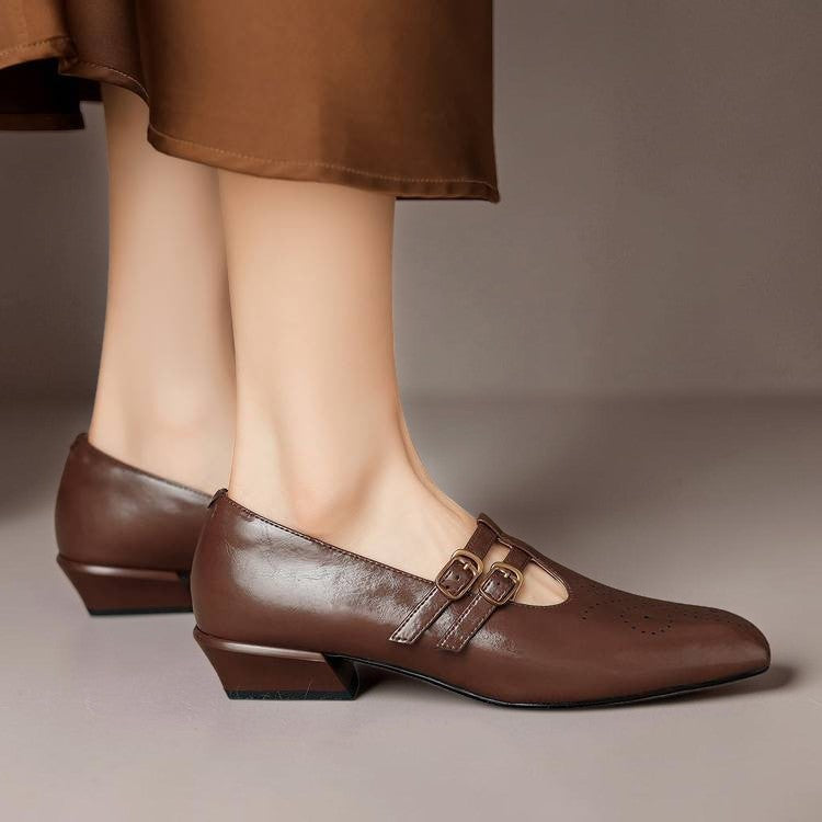 Marisol | Escarpin Mary Jane brogue à double bride