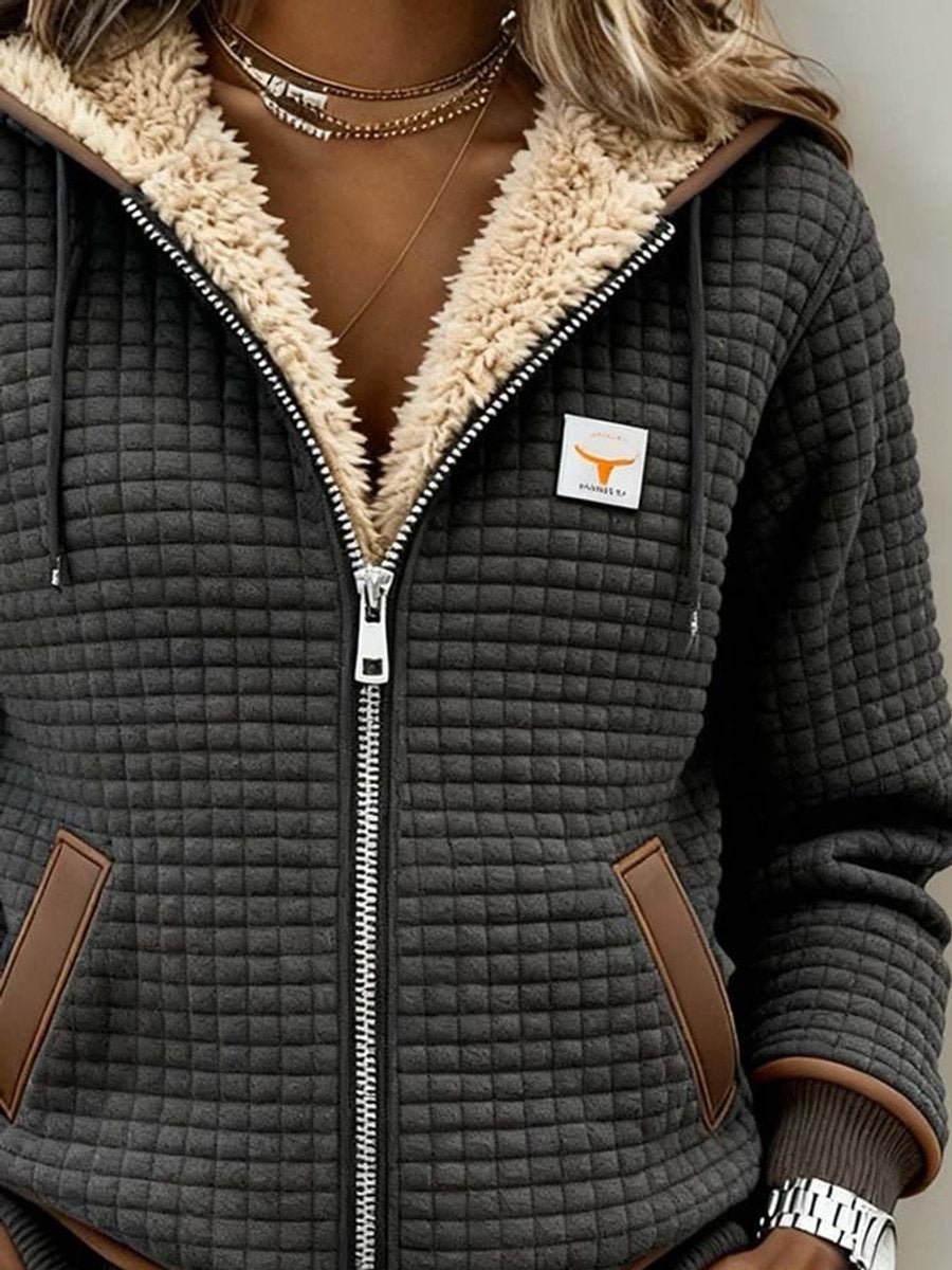 Ondine | Veste matelassée doublée sherpa à capuche